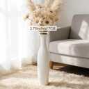 White Ceramic Tall Floor Vase,19.7 Inch Large Decorative Vase for Home Decor, Living Room, Bedroom, Bathroom, Kitchen, Center pieces, Office, Minimalism Style Design for Pampas Grass Vase