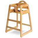 Wooden High Chair for Baby & Toddler  Restaurant-Style Stackable HighChair with Commercial Grade Solid Wood for Dining Table & Kitchen  Compact & Portable Design for Home & Restaurant Use -Natural