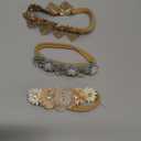 Baby Girl Floral Headband Nylon Flower Crown Elastic Hairband 3pcs Hair Accessories Gift for Girls (9572)