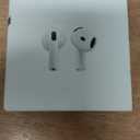 Apple AirPods 4 Wireless Earbuds, Bluetooth Headphones, Personalized Spatial Audio, Sweat and Water Resistant, USB-C Charging Case, H2 Chip, Up to 30 Hours of Battery Life, Effortless Setup for iPhone