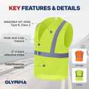 NORTHSKY 10 Pack High Visibility Safety Vest Reflective Lightweight Mesh Vest with Hook and Loop for Men Women (Yellow, L)
