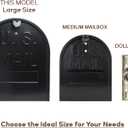 Large Mailboxes for Outside, RAINHOL Black Metal Mailbox, Galvanized Steel Post Mount Mail Box, T3 Large Capacity, 23 x 10.7 x 8.9 Inches