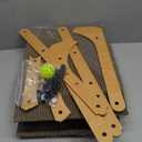 EHEYCIGA Cardboard Cat Scratcher for Indoor Cats, 32 Inch L Shaped Vertical Cat Scratching Board with Ball Cat Toy, Extra Large Cat Scratcher Pad, Brown