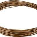 Feyart 35m/115ft 3mm Round Plastic Wicker in Wood Color, Brown Rattan for Repairing Patio Chair Woven Sofa