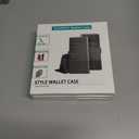 3 x SUANPOT for Samsung Galaxy A35 5G Wallet case with RFID Blocking Credit Card Holder,Flip Book PU Leather Protective Cover Women Men for Samsung A35 Phone case Black