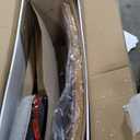 Signature Design by Ashley Havonplane Rustic Armless 25.63" Counter Height Upholstered Bar Stool with Foot Rest, Set of 1 Light Brown & Light Gray