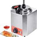 VEVOR Hot Cheese Pump, 2.3 Qt Nacho Cheese Warmer with Pump, Stainless Steel Hot Fudge Warmer with Pump 650W Cheese Dispenser, 30-110℃ Temp Adjustable, for Hot Fudge Cheese Caramel