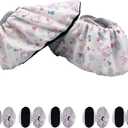 5 Pairs Kids Shoe Covers Reusable Non Slip Washable Dustproof Durable Waterproof Boots Cover For Indoors Floors Kindergarten Elementary School White S Naee, Small, White