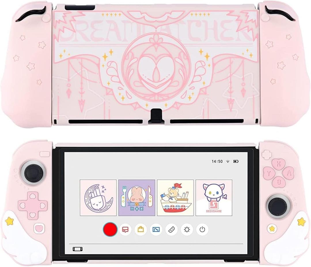 GeekShare Protective Case Compatible with Switch Console and Joy Con- Slim Cover Case with Ergonomic Design for Switch Model- Star Wings (for Switch OLED)