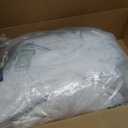 100% Cotton Percale Fitted Sheet Twin XL Size, 8-15" Deep Pocket Cooling Bottom Sheet, Breathable Soft & Crisp Fitted Sheet Only with 4 Corner Straps (Twin XL, White)