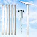 Starlink Mini Pole Mount Kit, Starlink Pole Mounting, 9ft Starlink Ground Features a Durable 1.5'' Diameter Pole with No Dig Ground Anchor, Suitable for Starlink V4 (Mini Mount)