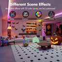 LED Strip Lights 65.6FT, Smart IC RGB Segmented DIY Color Changing, Rainbow Chasing Effects, WiFi App/Voice Control, Music Sync, Works with Alexa & Google Assistant, LED Lights for Bedroom Decor
