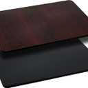 Flash Furniture 42x30" Reversible Table Top, Black/Mahogany | Reversible Laminate Top, Durable Construction