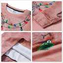 Idgreatim Unisex Ugly Christmas Crewneck Sweatshirt Novelty 3D Graphic Long Sleeve Sweater Shirt (Large, Chest Hair)