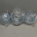 3 Pack Fixture Replacement Globe Shade, 6 Inch Diameter, E26 Base Blue Hammered Glass, Glass Globe Lampshade Cover for Pendant Chandelier Vanity Light No Hardware