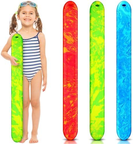 Hollowfly 3 Pcs Large Pool Foam Floats 45 Inches Universal Swimming Floating Water Board Outdoor Pool Swirl Water Exercise Accessories for Lake River Swim Spa