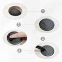 5 x Quacc 4 PCS Desk Cable Wire Grommet Table Cable Grommet Desk Cable Hole Cover Plastic Desk Grommet for Organize Office and Home Table Cable (Black)