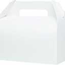 30 Pack 9x6x6 Large Gable Gift Boxes White Party Treat Boxes Disposable Lunch Box Togo for Treats Meals Cookies Favors Goodies Gifting Baked Goods