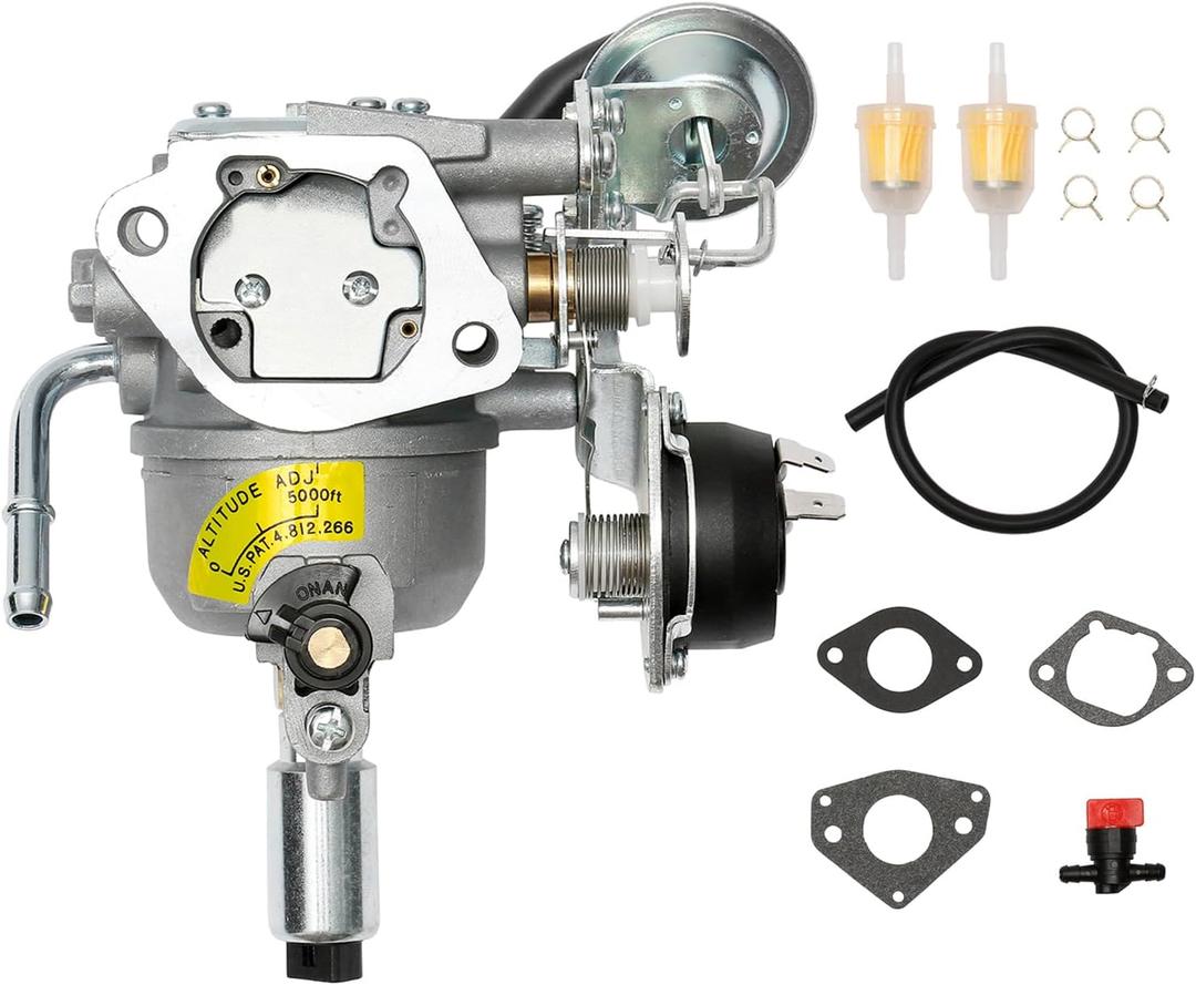 5410765 Carburetor Kit Compatible With Onan 5500 7000 Grand Marquis Gold Generator HGJAA HGJAB-901D HGJAB-900 5.5HGJAB-6755K With Mounting Gaskets Fuel Filter, Replace# 541-0765, 146-0774, 141-0983