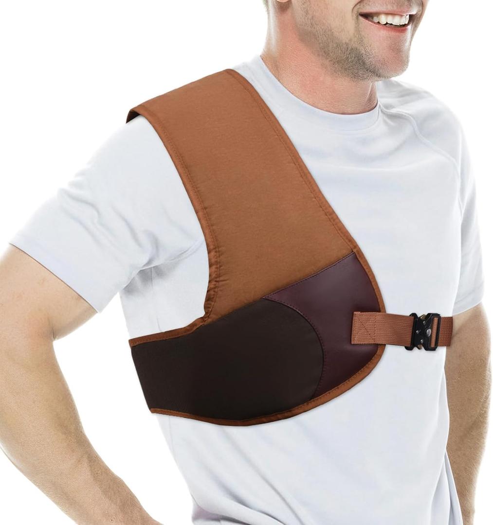 Shoulder Pad for Shooting, Shooting Recoil Field Shields, Shotgun Recoil Pad, Shotgun Shoulder Pad with Durable Construction Adjustable Strap Shoulder Pad for Shooting