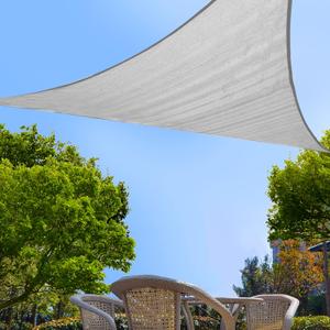 Garden EXPERT 20'x20'x20' Sun Shade Sail Triangle Canopy Shade Cover for Patio Garden Outdoor Backyard, Light Grey