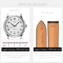 Genuine Leather Watch Band for Women Men Quick Release Spring Bars Bands 20mm 22mm Top Cowhide Calfskin Wristband Replacement Watchband Strap (Brown-Silver Pin Buckle)