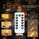 Brightown 300 LED Fairy Curtain Lights, 9.8ft x 9.8ft Warm White Curtain String Lights, USB Plug in 8 Lighting Modes Christmas Decoration, Hanging Lights with Remote for Bedroom Indoor Weddings Dorm