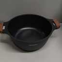 Nonstick Stock Pot,6.5 Qt Elegant Aluminum Ceramic Casserole with Pour Spout Lid, Induction Bottom