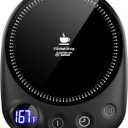 Coffee Mug Warmer - Fastest Heating & Highest Temperature, Coffee Cup Warmer for Desk Auto Shut Off, 4 Temp Settings & 1-12H Timer, Smart Electric Beverage Warmer for Coffee, Tea (Black)