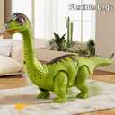 TEMI 3 Pack Electrical Walking Dinosaur Toys for Toddlers 3-4 3-5 Years with Sound and Light Up, Toddler Robot Dinosaur, Brachiosaurus, Stegosaurus Dinosaur Figures for Kids