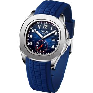 NIBOSI Watch for Men Square Fashion Easy Read Waterproof Business Stainless Luxury Analog Simple Dress Dad Father Gifts Gold Black Wrist Watches