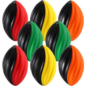 Lawei 8 Pieces Mini Foam Footballs, 5 Inch Soft Spiral Foam Football, Colorful Small Toy Footballs, Easy Grip Sports Football for Indoor Outdoor, Party Favors for Kids, 3~12 Years Old