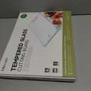 Tempered Glass Cutting Board Set, Large 12x16 Glass Cutting Board for Kitchen with 4 Non-Slip Feet, Heat & Shatter Resistant, Dishwasher Safe, Includes Bonus Sponge & Cloth,Perfect Kitchen Gift-Beige (Beige-Nano Etched Finish)