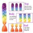 Jumbo Box Braiding Hair Extensions 24 Inch Colored Braiding Hair 3 Packs Ombre Twist Crochet Braids Hair Extension for Women High Temperature Synthetic Fiber(24",D8)