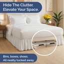 Bedskirt Twin Size Ruffle - 12 inch Drop Dust Ruffle Bed Skirt with Platform - Ultra-Soft, Easy Fit, Premium Hotel Quality - Wrinkle, Fade & Shrink Resistant - for Women, Men, Kids and Teens - White