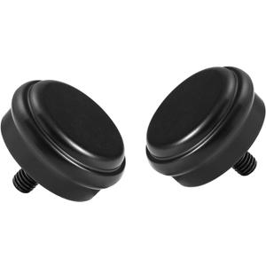 End Cap Finials for 1 Inch Curtain Rods 2 Pcs, Black