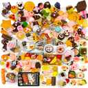 200 Piece Dollhouse Miniature Food Pretend Fast Food Toy Set Burger Fries Milk Cake Egg Bread Pizza Coffee etc Doll Food Kitchen Accessories Toys Kids Party Accessories Restaurant