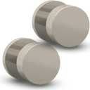 Mega Handles Buena Dummy Door Knob - 2 Pack Heavy Duty Dummy Door Knobs, Non-Turning Satin Nickel Door Knob for Closet & French Doors, Single Side, Fits All Standard Doors - Satin Nickel