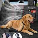 Dog Car Seat Cover for Back Seat Compatible with Tesla Model Y Hard Bottom Pet Travel Hammock with Seat Extender, Waterproof Backseat Dog Cover with Door & Headrest Protectors