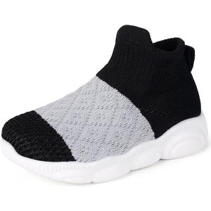 Baby Shoes Toddler Slippers Infant Socks Boy Girl Walker Shoe Non Slip Sole (18-24 Months Infant, Black-19)