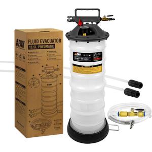 EWK 13.5L Heavy Duty Pneumatic Oil Extractor/Dispenser Pump, Fluid Vacuum Evacuator with Reinforced Tank, Oil Change Pump for Automotive Large Engines
