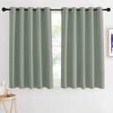 NICETOWN Blackout Sage Green Curtain 54 inches Long, Grommet Thermal Insulated Room Darkening Window Treatment Light Blocking for Kids Room/Bedroom, W66 x L54, 1 Panel