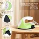 Zhehao 4 Pcs Mini Craft Iron Small Heat Press 3.39 x 2.36 x 2.56 Portable Heat Transfer Machine with Charging Base Accessories DIY Clothe Bead Patch Bag Hat Vinyl(Light Pink, Red, Green, Orange)