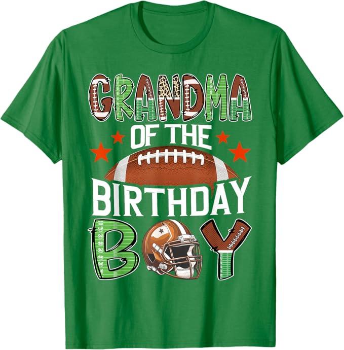Grandma Of The Birthday Boy Game Day Football T-Shirt, S