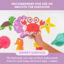 Glo Pals Glow-in-The-Dark Grips Bathtub Stickers for Kids  8 Extra Large Non-Slip Bath Stickers & Fun Anti-Slip Tub Decals  Textured Bath Grips for Kids Bathroom Safety - Guppy
