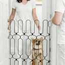 Expandable Pet Gate for Dogs & Cats  Retractable Mesh-Free Safety Barrier, Adjustable Width 2"-35", Portable Foldable Dog Fence for Doorways, Stairs, Hallways, No Drilling, Easy to Install