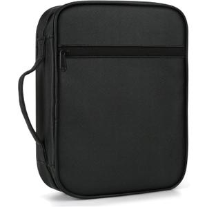 CDBXPRG Bible Cover, Bible Carrying Book Case for Women,Protective Church Organizer Holder Bag with Handle Pockets,Christian Gift for Girls Boy and Men Black