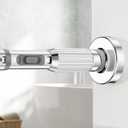 Silver Shower Curtain Rod 41-126In(4-10Ft),Curtain Rods No Drilling,Heavy Duty Large Outdoor Tension Curtain Rod for Windows or Patio,1.26In Diameter Shower Rod