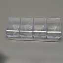 Clear Seasoning Box, 4 Piece Seasoning Rack Spice Pots, Plastic Storage Container Condiment Jars with Lids and Spoon, Storage Container Spice Jar for Salt Sugar Tea Herbal Coffee Beans