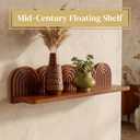 Briwooody Wood Wall Coat Rack/Boho Wall Shelf Mid-Century Modern Wooden Coat Vintage Mount Altar Decor for Bathroom Bedroom Office Nursery Decor Entryway Organize(22 x 11.5 x 5.5 Inch,Charcoal,1 Pcs)